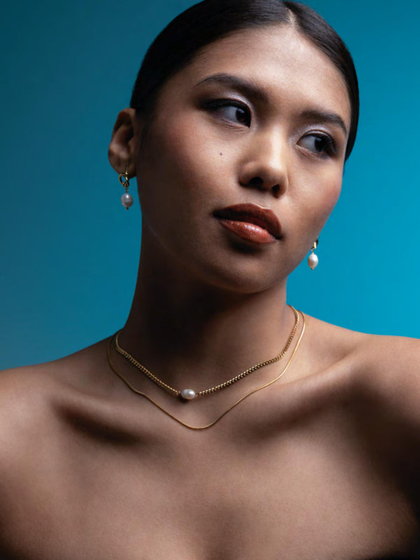 Collana Donna 4US Cesare Paciotti Acciaio Due Fili Oro 4UCL8152W